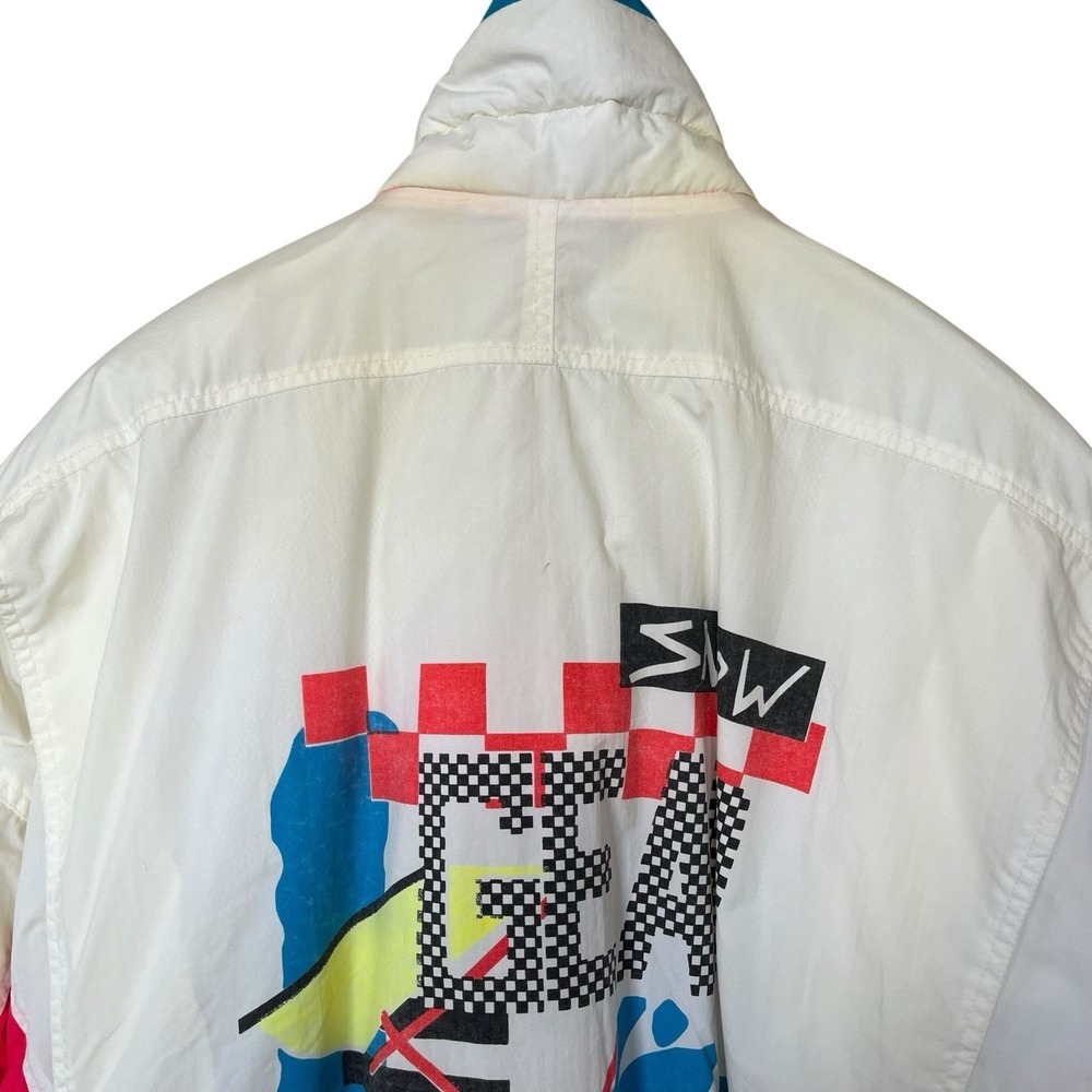 Vintage Tyrolia by Head Ski Jacket Mens XL White Neon Thermoloft Lined Snow - Picture 12 of 16